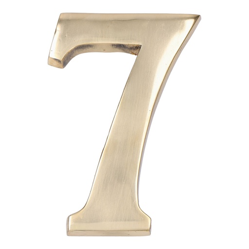 [000003710] NUMERO 7 LATON PULIDO 10cm FIJACION INVISIBLE EDM