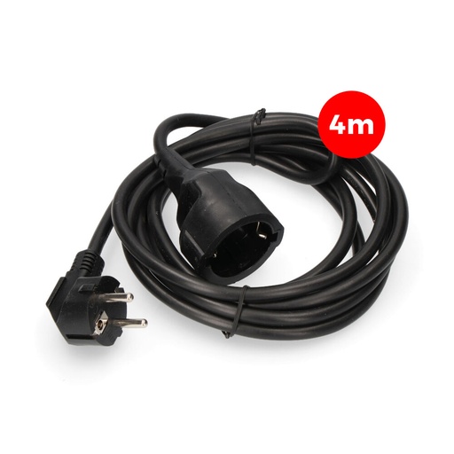 [000003725] PROLONGACIÓN MANGUERA 3x1,5mm T/TL 4m NEGRA EDM
