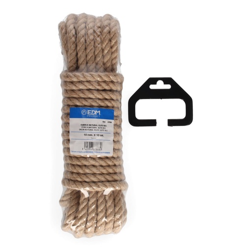 [000003754] MADEJA 10m CUERDA NATURAL YUTE BIO. 3 CABOS. CALIBRE 10mm EDM