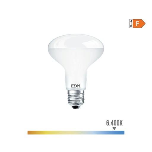 [000003793] BOMBILLA REFLECTORA LED R90 E27 12W 1055lm 6400K LUZ FRIA Ø9x12cm EDM