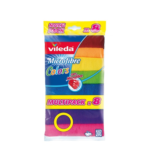 [000003850] BAYETA MICROFIBRA COLORS 8 166690 VILEDA