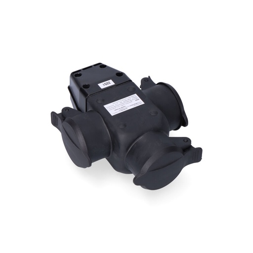 [000003884] TRIPLE GOMA AEREO T/TL 16A CON TAPAS DE PROTECCION IP44 EDM