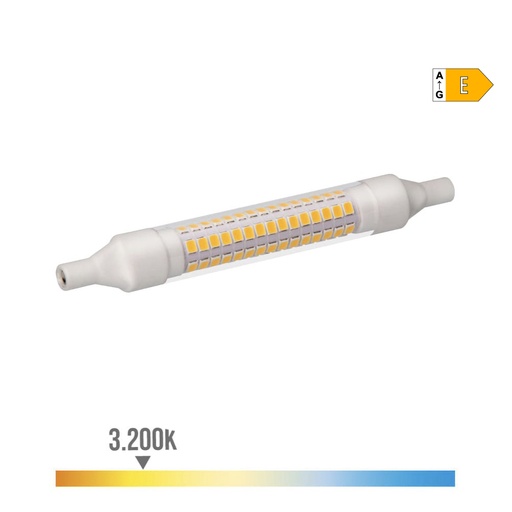 [000003898] BOMBILLA LINEAL LED 118mm R7s 9W 1100lm 3200K LUZ CALIDA Ø1,5x11,8cm EDM