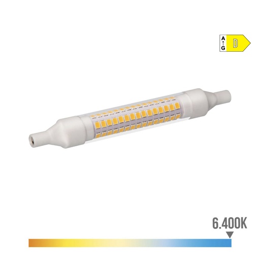 [000003900] BOMBILLA LINEAL LED 118mm R7s 9W 1100lm 6400K LUZ FRIA  Ø1,5x11,8cm EDM