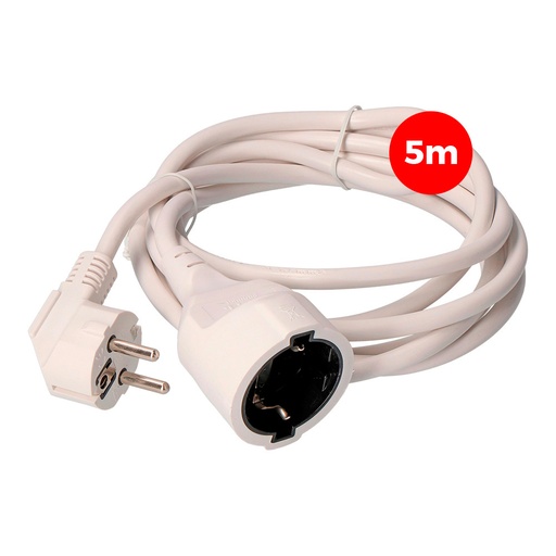 [000003903] PROLONGACIÓN MANGUERA 3x1,5mm T/TL 5m BLANCA EDM