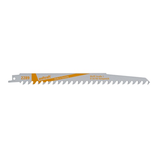 [000003907] PACK 2 HOJAS DE SIERRA DE SABLE CV, MADERA, BASTO, LONGITUD 240mm 2289000 WOLFCRAFT