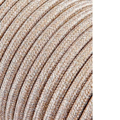 [000004004] CABLE CORDON TUBULAIRE 2x0,75mm C15 BEIGE 5m