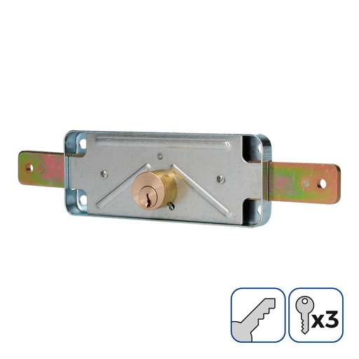 [000004018] CERRADURA DE PERSIANA 154mm 3 LLAVES INCLUIDAS EDM