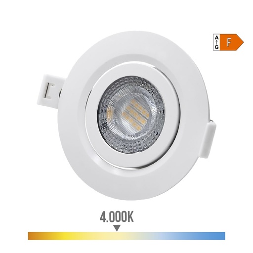 [000004058] DOWNLIGHT LED EMPOTRAR 9W 806lm 4000K REDONDO COLOR BLANCO Ø9cm EDM