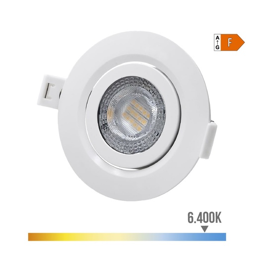 [000004062] DOWNLIGHT LED EMPOTRAR 9W 806Lm RA80 6400K REDONDO COLOR BLANCO Ø9cm EDM