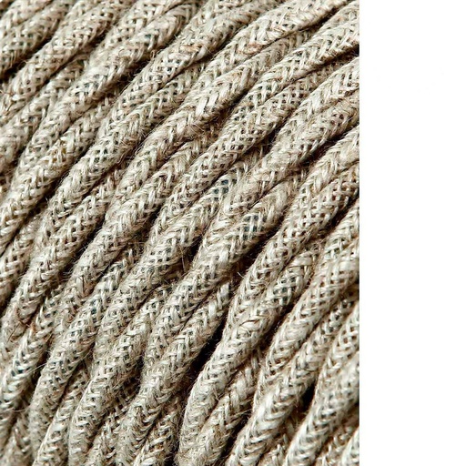[000004083] CABLE TEXTIL TRENZADO 2x0,75mm LINO 5m