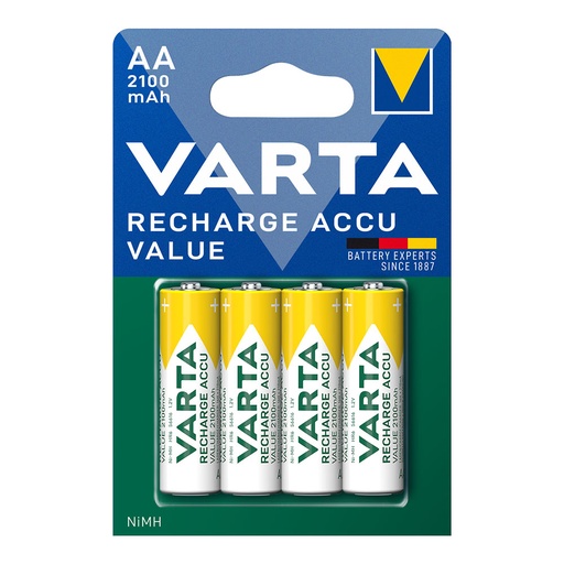 [000004110] PILA VARTA  RECARGABLE  ACCU AA - LR06 2100mA (BLISTER 4 UNID)  Ø14,5x50,5mm