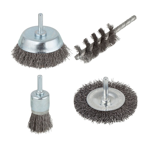 [000004147] JUEGO DE CEPILLOS, VÁSTAGO REDONDO Ø6mm 2133000 WOLFCRAFT