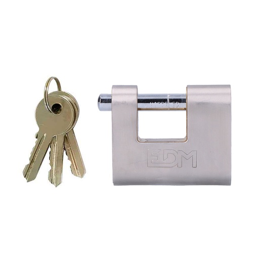 [000004240] CANDADO DE LATON REFORZADO DE SEGURIDAD 60,5x53x25,5mm BLISTER EDM