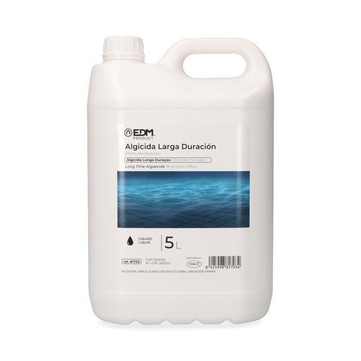 [000004252] ALGICIDA LARGA DURACION EFECTO ABRILLANTADOR 5 l. FUSION EDM