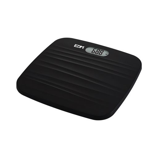 [000004277] BASCULA DE BAÑO DIGITAL BASE RUGOSA NEGRA MAX. 180kg EDM