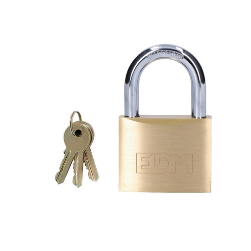 [000004289] CANDADO DE LATON ARCO NORMAL 50x30mm BLISTER EDM