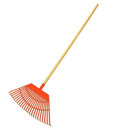 [000004325] RASTRILLO GRANDE DE JARDIN 55x31x116cm COLOR NARANJA EDM