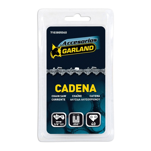 [000004326] S.OF. CADENA DE MOTOSIERRA PARA ESPADA DE 10" (25cm) 3/8 b.p 10" 40 E 7103805040 GARLAND