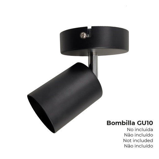 [000004327] FOCO NEGRO 1 ELEMENTO GU10 EDM