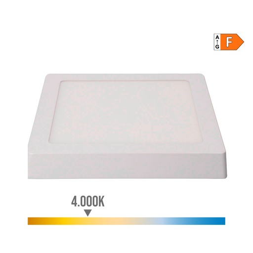 [000004370] DOWNLIGHT LED SUPERFICIE CUADRADO 20W 1500lm 4000K LUZ DIA BLANCO 22,5x22,5x4cm EDM