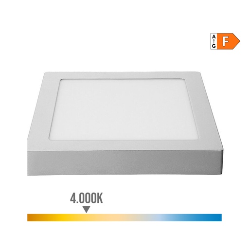 [000004371] DOWNLIGHT LED SUPERFICIE CUADRADO 20W 1500lm 4000K LUZ DIA CROMADO 22,5x22,5x4cm EDM
