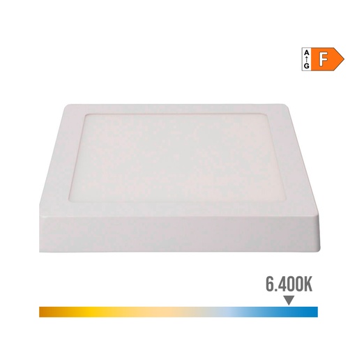 [000004372] DOWNLIGHT LED SUPERFICIE CUADRADO 20W 1500lm 6400K LUZ FRIA BLANCO 22,5x22,5x4cm EDM