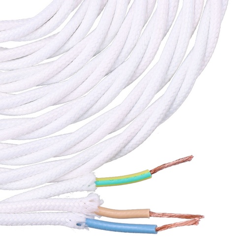 [000004474] PARALELO TEXTIL TRENZADO 3x1mm BLANCO 5m