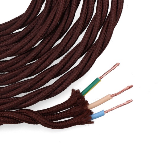 [000004475] PARALELO TEXTIL TRENZADO 3x1mm MARRON 5m