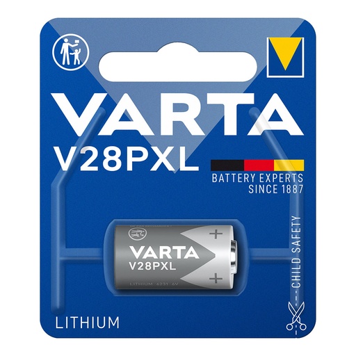 [000004529] PILA VARTA LITHIUM V28PXL 6V (BLISTER 1 UNID)  Ø13x25,1mm