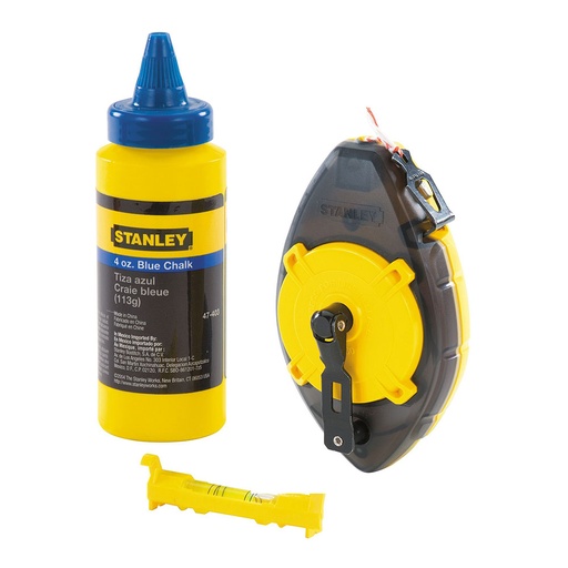 [000004576] TIRALÍNEAS KIT POWERWINDER 30m + POLVO + NIVEL DE CORDEL 0-47-465 STANLEY