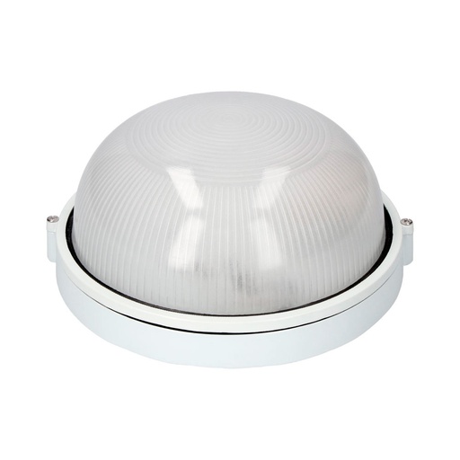 [000004585] APLIQUE DE ALUMINIO IP54 REDONDO. COLOR BLANCO 1xE27 100W Ø23,8x11cm  MODELO CAMBRILS EDM
