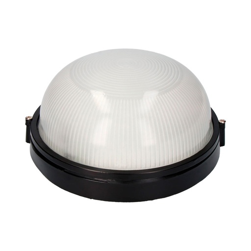 [000004586] APLIQUE DE ALUMINIO IP54 REDONDO. COLOR NEGRO 1xE27 100W Ø23,8x11cm  MODELO CAMBRILS EDM