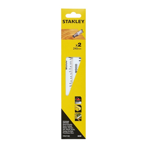 [000004599] PACK 2 HOJAS DE SIERRA DE SABLE 24cm CORTE BASTO STA21182-XJ STANLEY