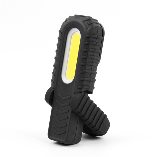 [000004611] LINTERNA LED COB 3W 90lm + 5W 300lm RECARGABLE CON USB. CON GANCHO + IMAN + SOPORTE. EDM