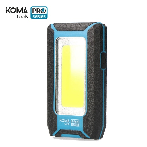 [000004619] LINTERNA LED COB 8W 500lm PROFESIONAL. RECARGABLE CON USB. CON GANCHO + IMAN FUNCION POWER BANK. INCLUYE CABLE DE CARGA. KOMA TOOLS