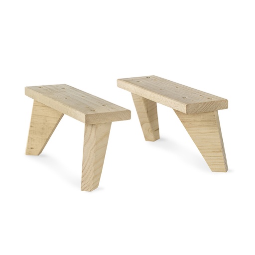 [000004658] JUEGO DE 2 PATAS DINAMIC DE PINO MACIZO 13,5x9x31cm  ASTIGARRAGA