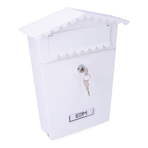 [000004679] BUZON DE ACERO MODELO HOUSE BLANCO EDM