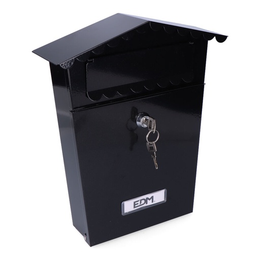 [000004680] BUZON DE ACERO MODELO HOUSE NEGRO EDM