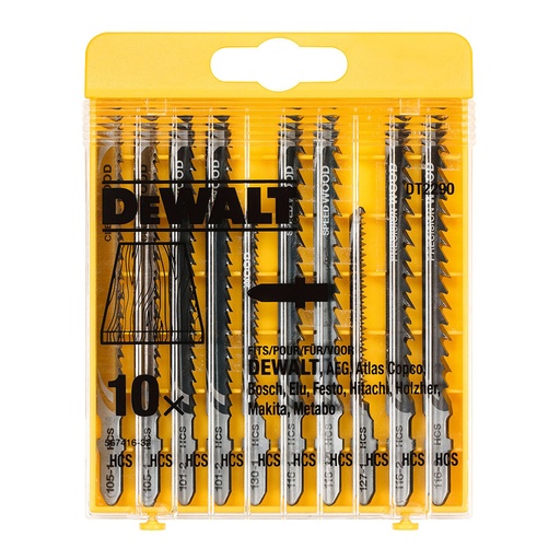 [000004683] S.OF. SET 10 HOJAS SIERRA CALAR MADERA DT2290-QZ DEWALT