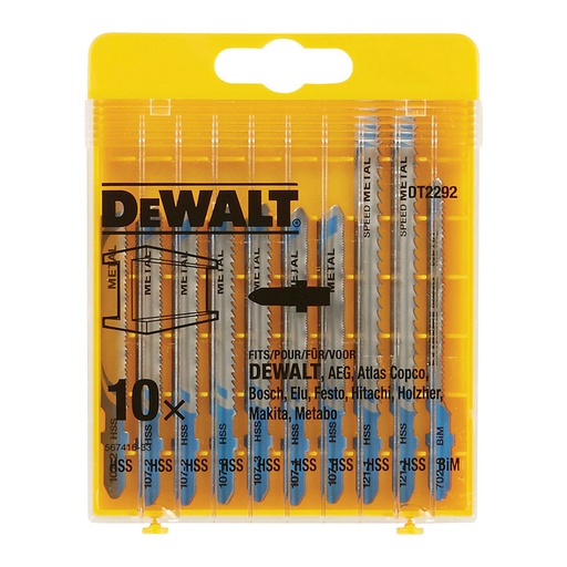 [000004684] S.OF. SET 10 HOJAS SIERRA CALAR METAL DT2292-QZ DEWALT