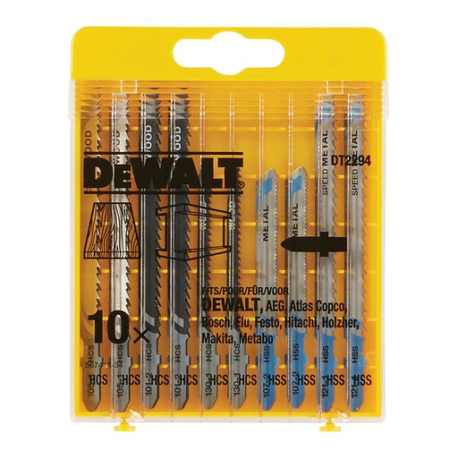 [000004710] S.OF. SET 10 HOJAS SIERRA MADERA Y METAL DT2294-QZ DEWALT