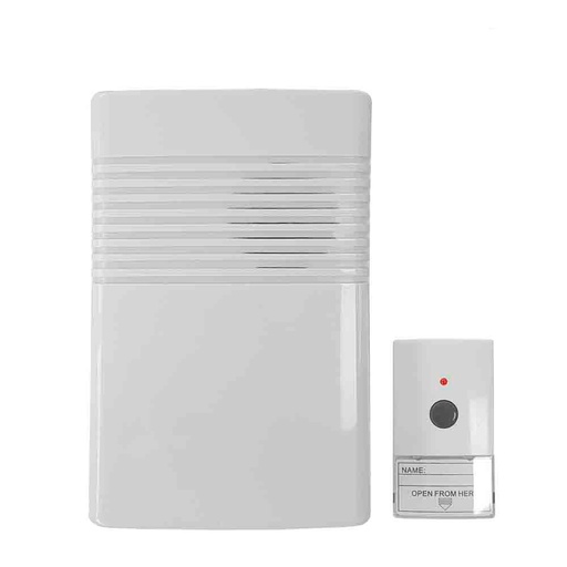 [000004717] TIMBRE SIN HILOS PULSADOR Y RECEPTOR A PILAS (ALCANCE 50m)