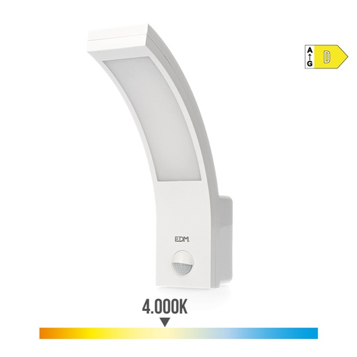 [000004750] APLIQUE EXTERIOR LED 10W 750lm 4000K IP54 6,6x18,8x25cm CON SENSOR DE MOVIMIENTO EDM