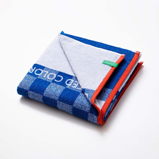 [000004766] TOALLA DE PLAYA 140x70cm CUADROS AZULES KIDS BENETTON