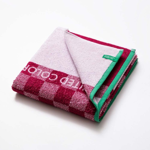 [000004767] TOALLA DE PLAYA 140x70cm CUADROS ROJOS KIDS BENETTON