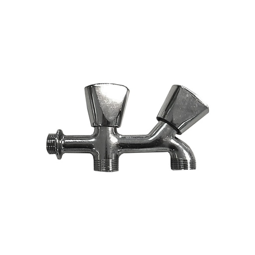 [000004826] GRIFO DE LAVADORA - DOBLE ROSCA - V/METAL - CR - 1/2" - (ENVASADO)