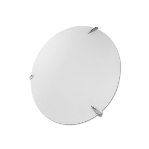 [000004881] ULT. UNIDADES PLAFON CIRCULAR DE CRISTAL 2xE27 COLOR BLANCO Ø30x9cm EDM