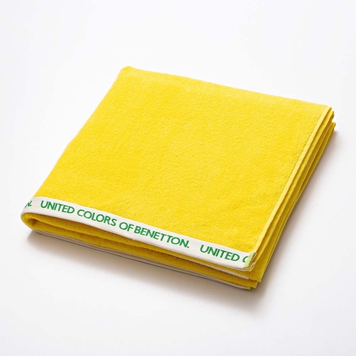 [000004893] TOALLA DE PLAYA 160x90cm 450g/m² AMARILLO BENETTON