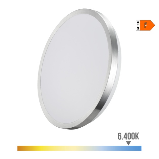 [000004915] APLIQUE SUPER LED DE SUPERFICIE 24W 2490lm 6500K Ø38x6,2cm MARCO CROMADO EDM